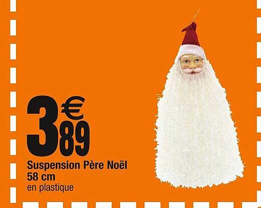 suspension père noël 58 cm