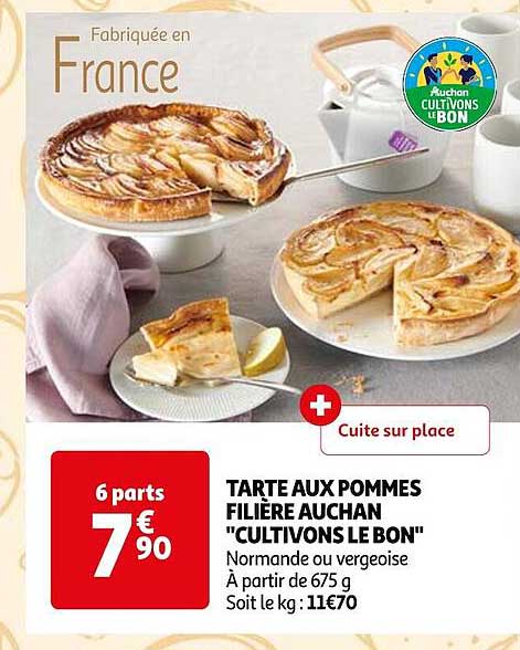 Tarte Aux Pommes Filière Auchan "cultivons Le Bon"