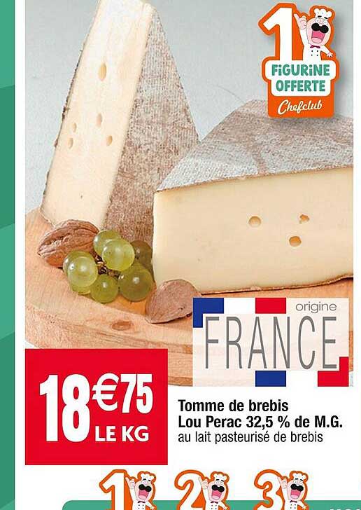 tomme de brebis lou pérac 32,5% de m.g.