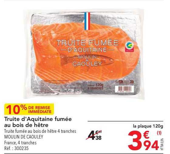 truite d'aquitaine fumée au bois de hêtre