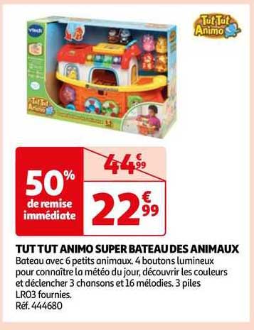 tut tut animo super bateau des animaux