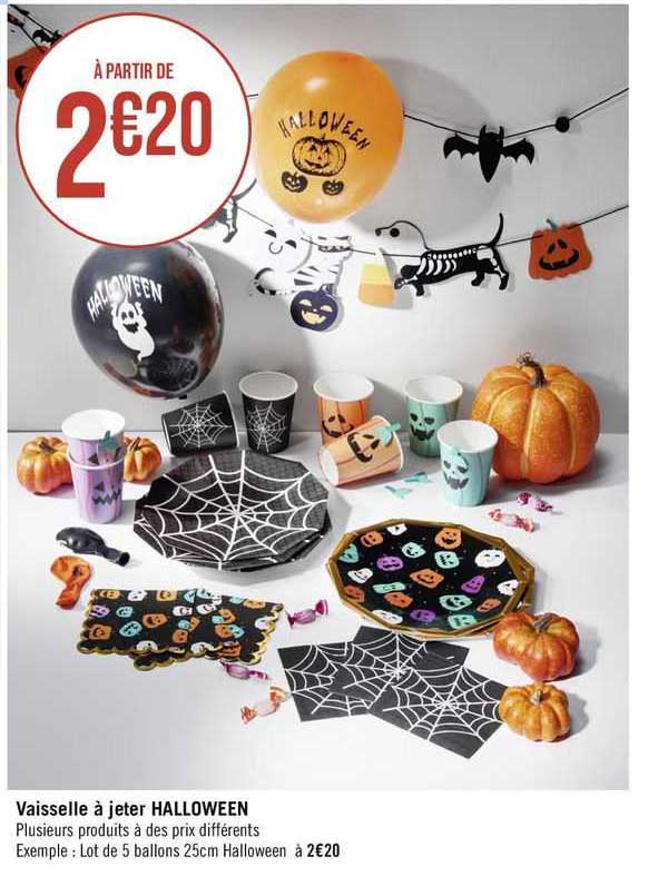 vaisselle à jeter halloween
