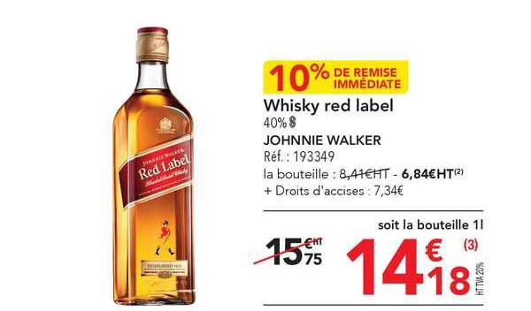 whisky red label johnnie walker
