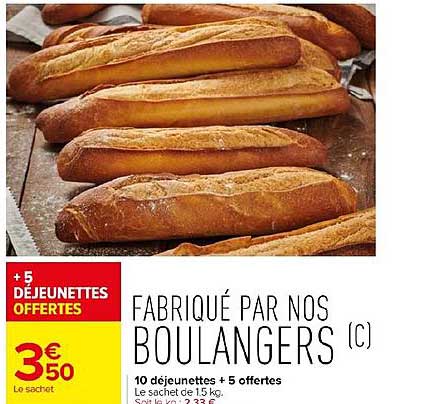 10 déjeunettes + 5 offertes