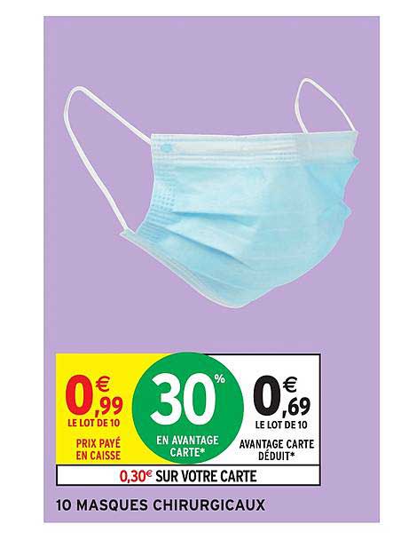 10 masques chirurgicaux