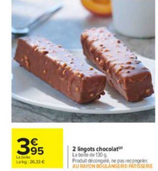 2 lingots chocolat
