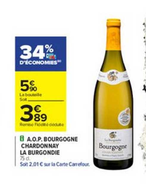 a.o.p. bourgogne chardonnay la burgondie