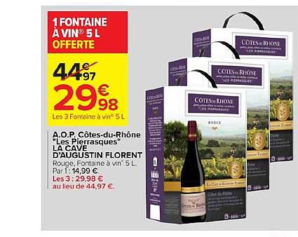 a.o.p. côtes du rhône les pierrasques la cave d'augustin florent