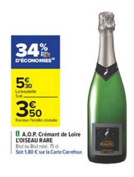 a.o.p. crémant de loire l'oiseau rare