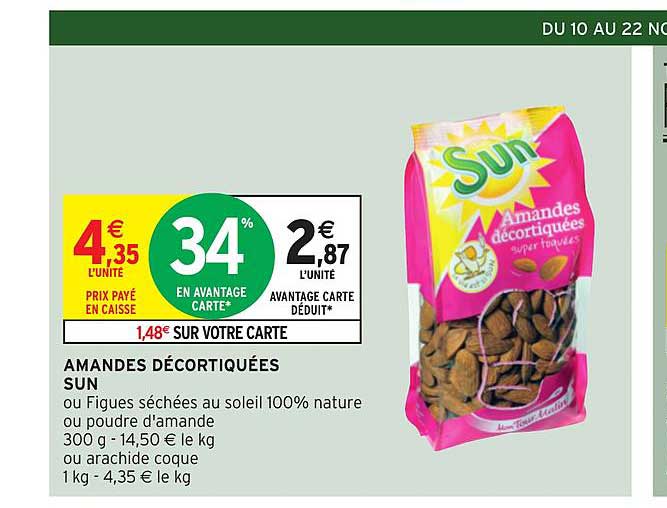 Amandes Décortiquées Sun