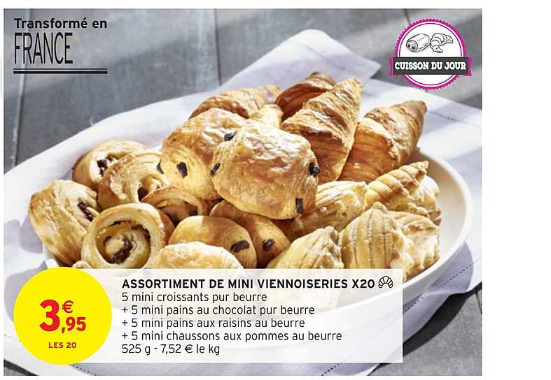 assortiment de mini viennoiseries x20