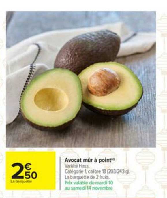 avocat mûr à point