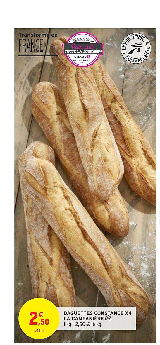 baguettes constance x4 la campanière