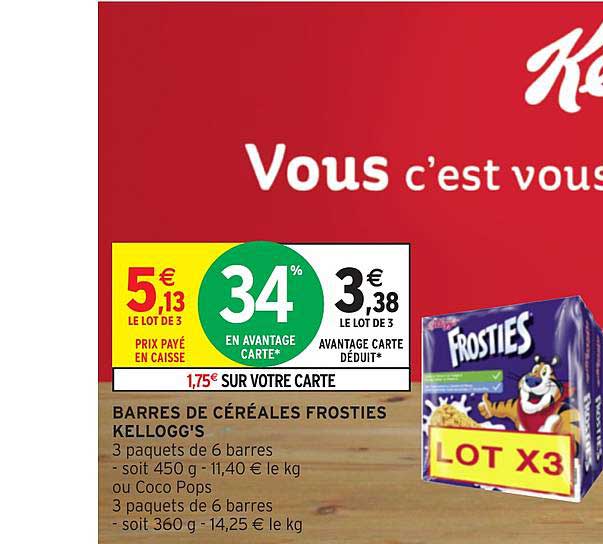 Barres De Céréales Frosties Kellogg's