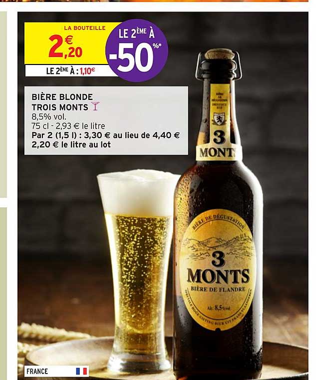 bière blonde trois monts