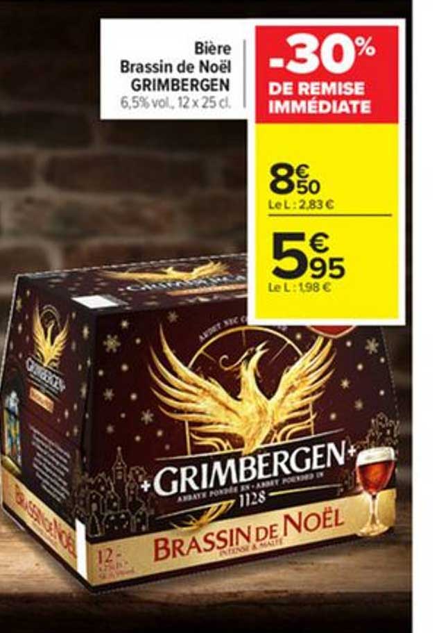 bière brassin de noël grimbergen -30% de remise immédiate