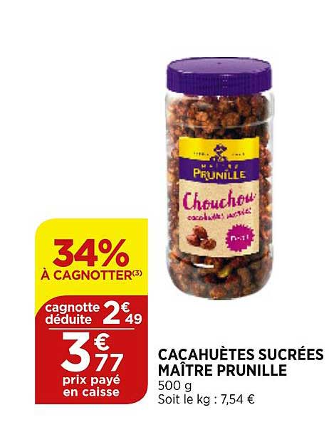 cacahuètes sucrées maître prunille