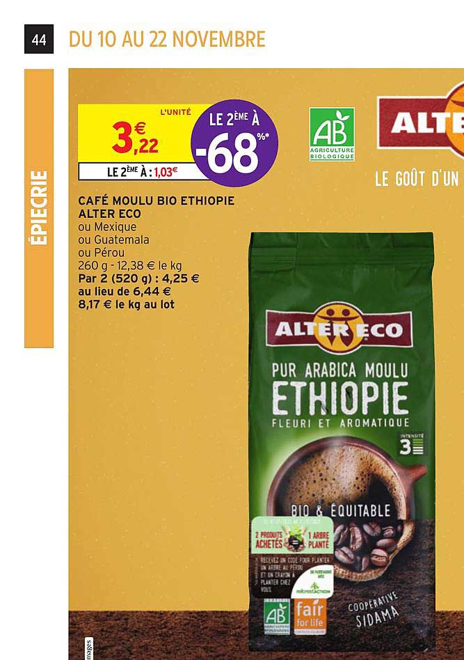 café moulu bio éthiopie alter eco