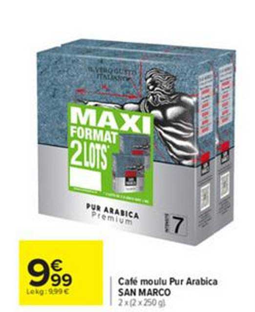 café moulu pur arabica san marco