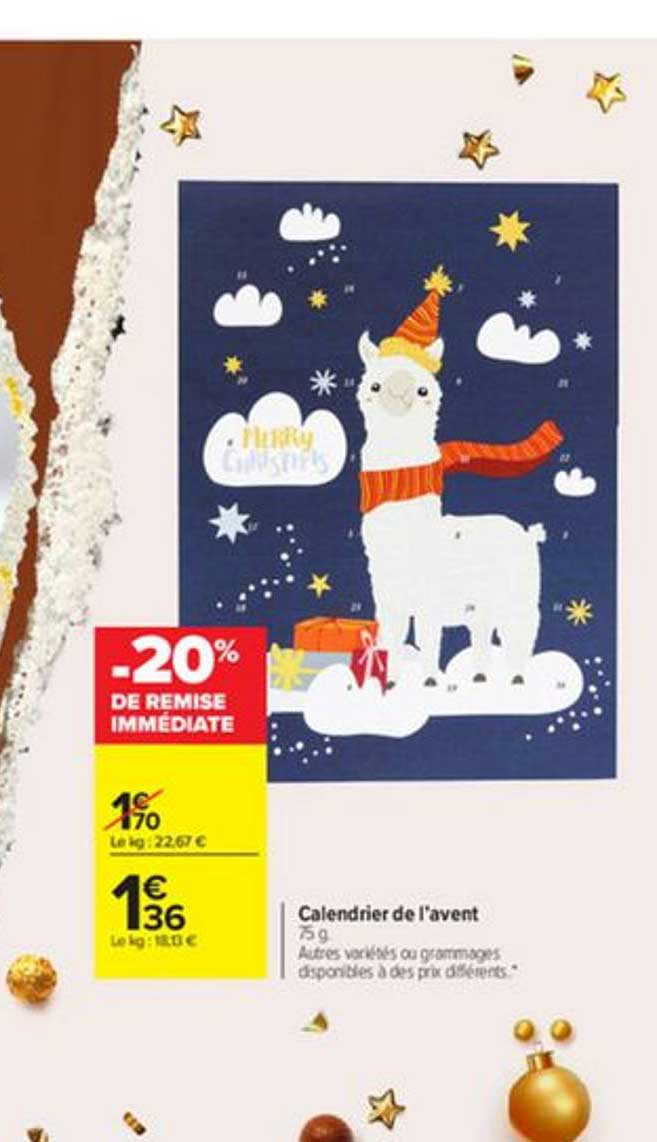 Calendrier De L'avent -20% De Remise Immédiate