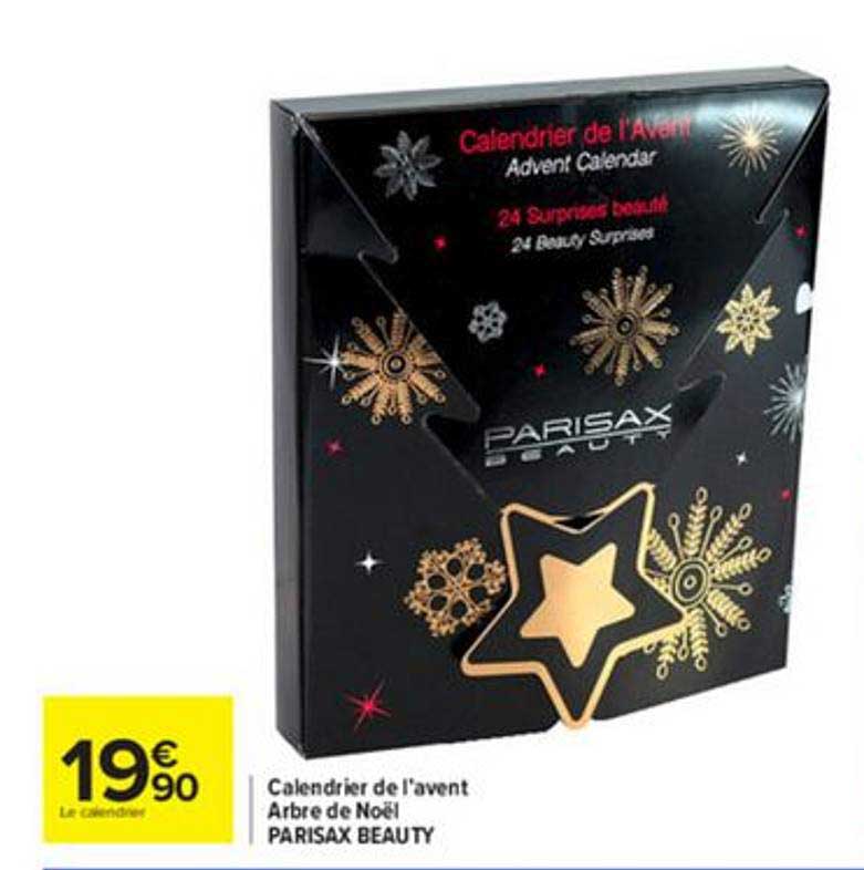 calendrier de l'avent arbre de noël parisax beauty