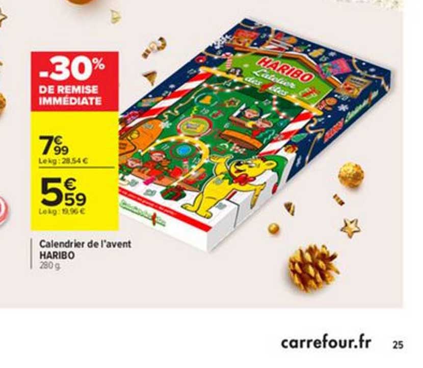 calendrier de l'avent haribo -30% de remise immédiate