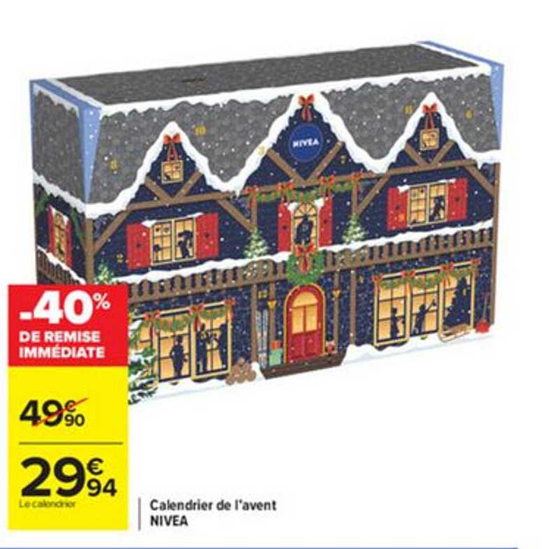 calendrier de l'avent nivea -40% de remise immédiate