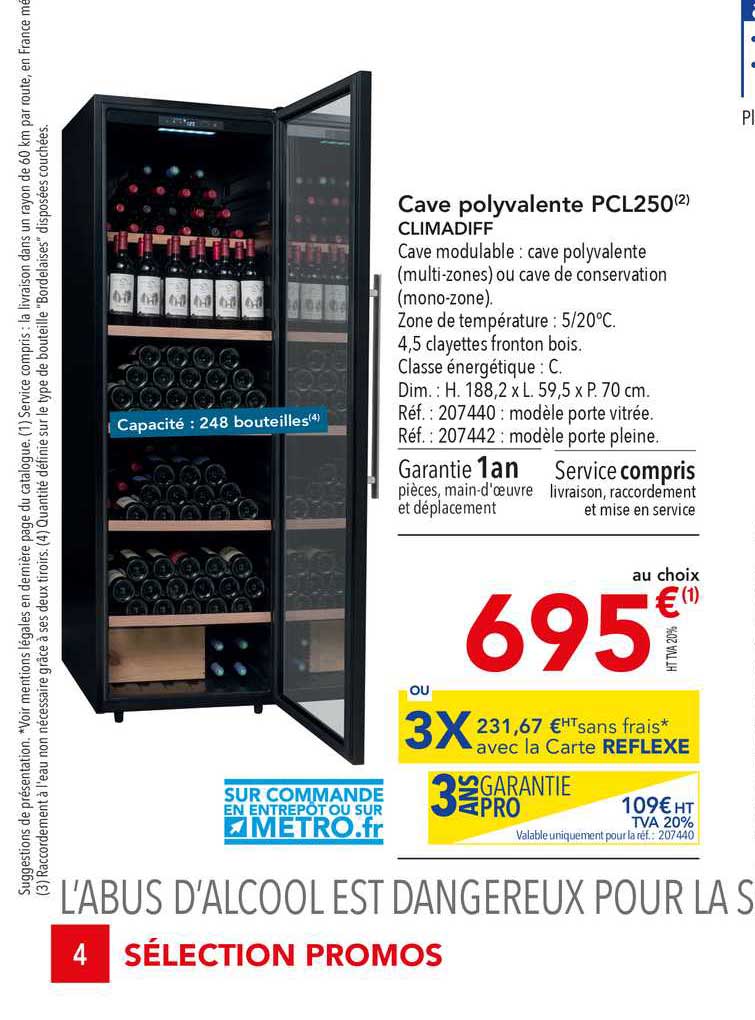 cave polyvalente pcl250 climadiff