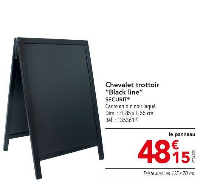 chevalet trottoir black line securit
