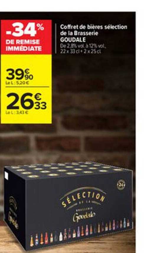 Coffret De Bières Sélection De La Brasserie Goudale -34% De Remise Immédiate