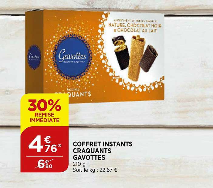 coffret instants craquants gavottes 30% de remise immédiate
