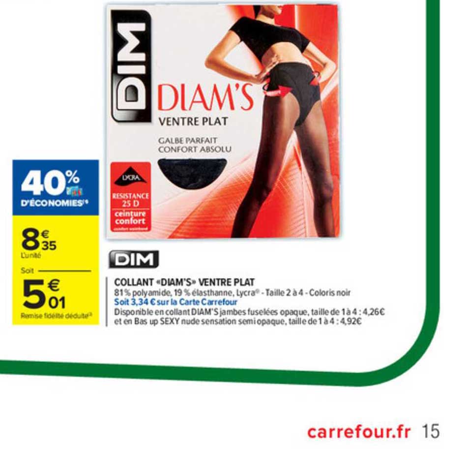 collant diam's ventre plat dim