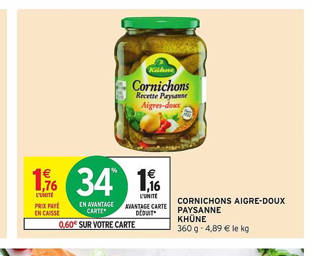 Cornichons Aigre-doux Paysanne Khüne