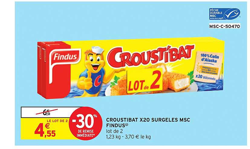 croustibat x20 surgelés msc findus