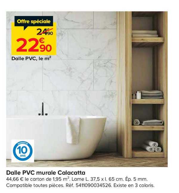 Dalle Pvc Murale Calacatta