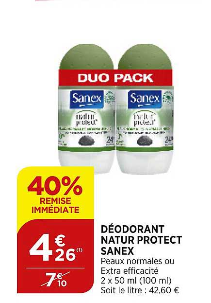 Déodorant Natur Protect Sanex 40% De Remise Immédiate