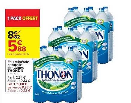 eau minéral naturelle des alpes thonon