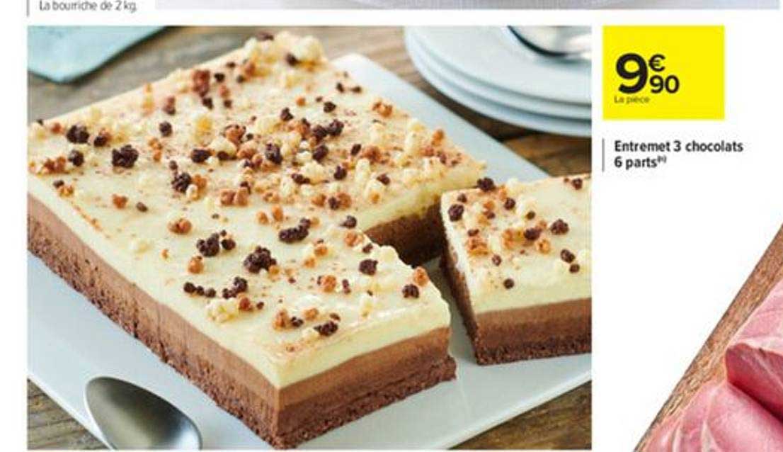 entremet 3 chocolats 6 parts