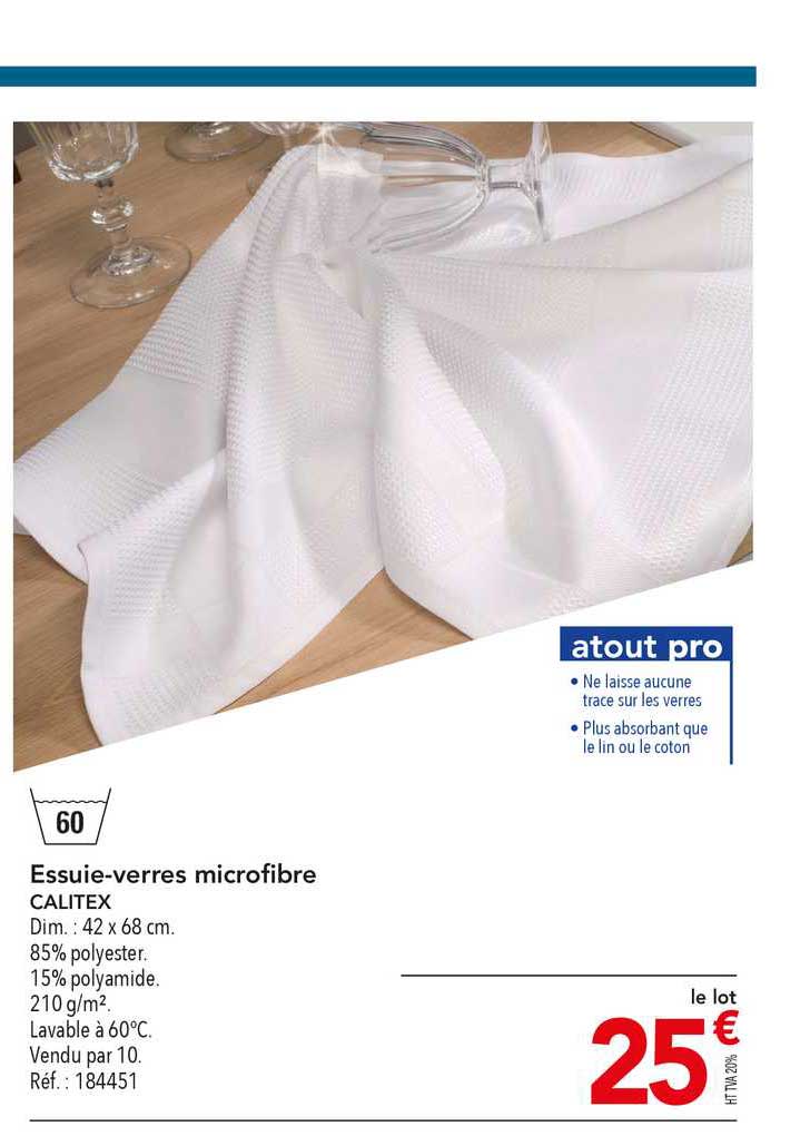 Essuie Verres Microfibre Calitex