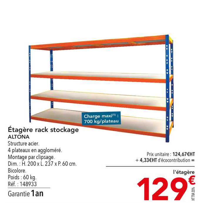 étagère rack stockage altona