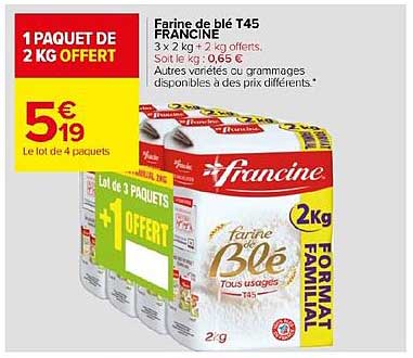 farine de blé t45 francine