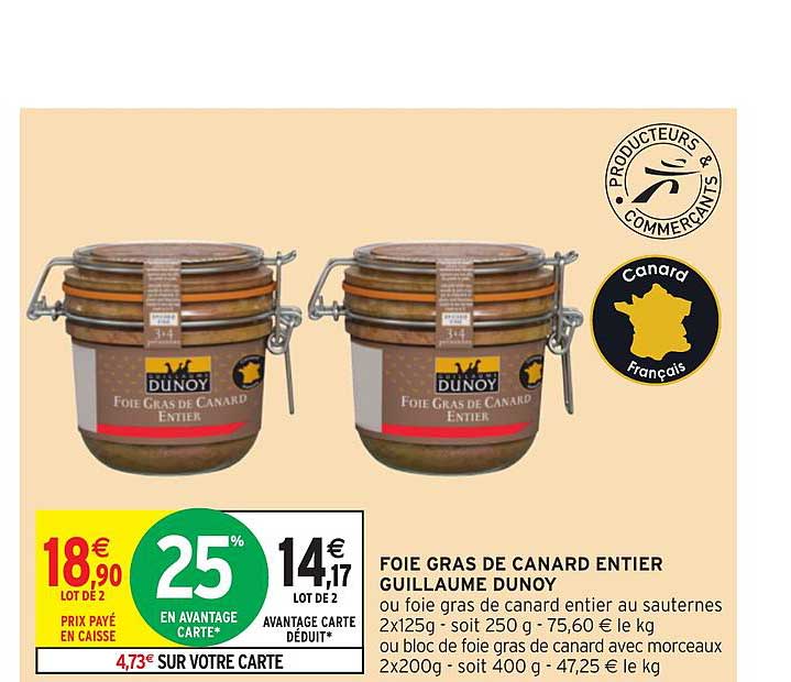 foie gras de canard entier guillaume dunoy