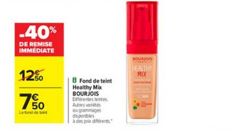 fond de teint healthy mix bourjois -40% de remise immédiate
