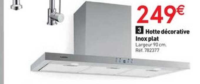 hotte décorative inox plat