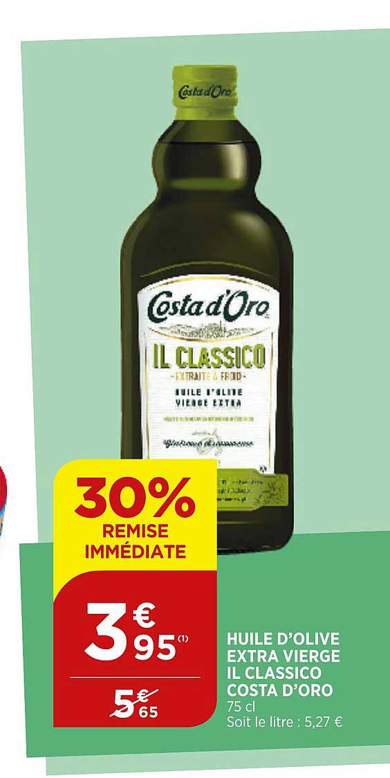 Huile D'olive Extra Vierge Il Classico Costa D'oro 30% De Remise Immédiate