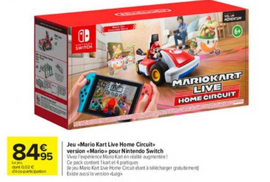 jeu mario kart live home circuit version mario pour nintendo switch