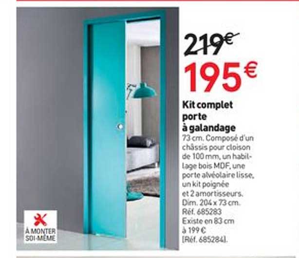 Kit Complet Porte à Galandage