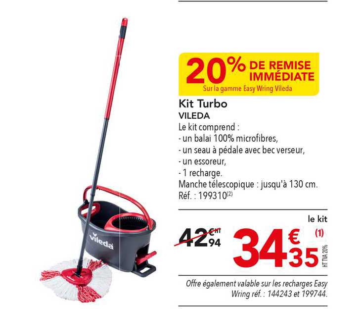 Kit Turbo Vileda 20% De Remise Immédiate