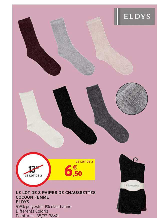 Le Lot De 3 Paires De Chaussettes Cocoon Femme Eldys