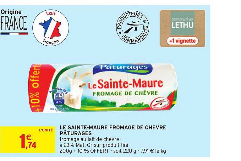 Le Sainte-maure Fromage De Chèvre Pâturage